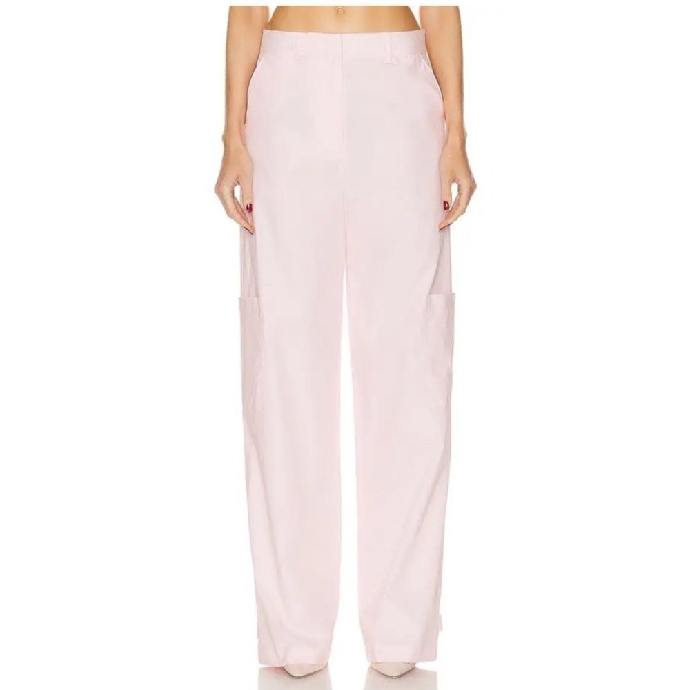 REMAIN Birger Christensen Pink Wide Leg Cotton Poplin Pants‎ 8 Denmark
